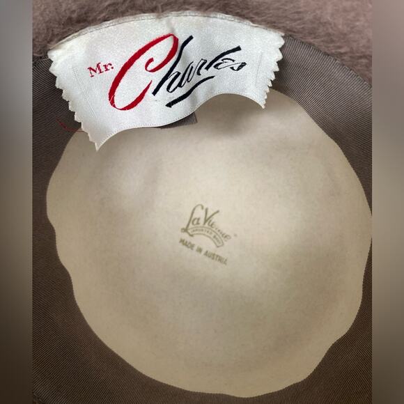 Vintage‎ Mr Charles La Vienne Beige & Cream Faux Fur Hat - Picture 6 of 6